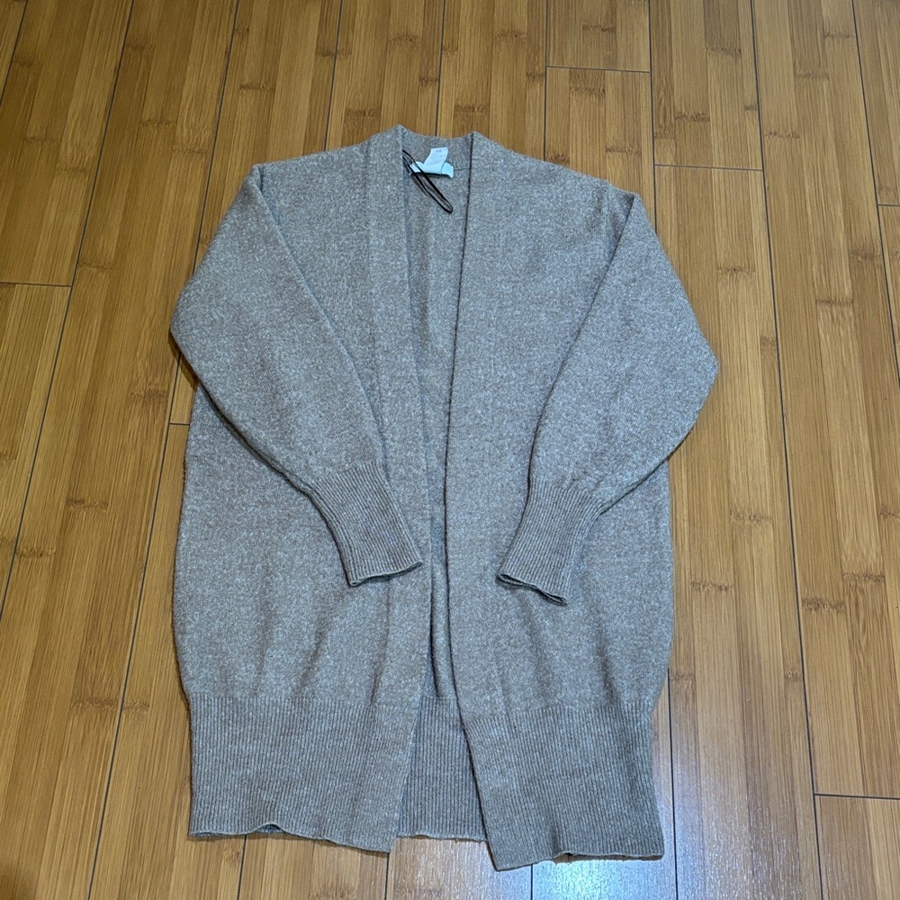 H&M women Tan Cardigan Sweater/blazer